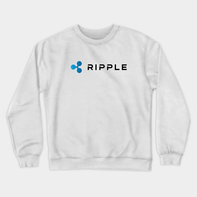 Ripple Cryptocurrency Logo Crewneck Sweatshirt by ElevenGraphics